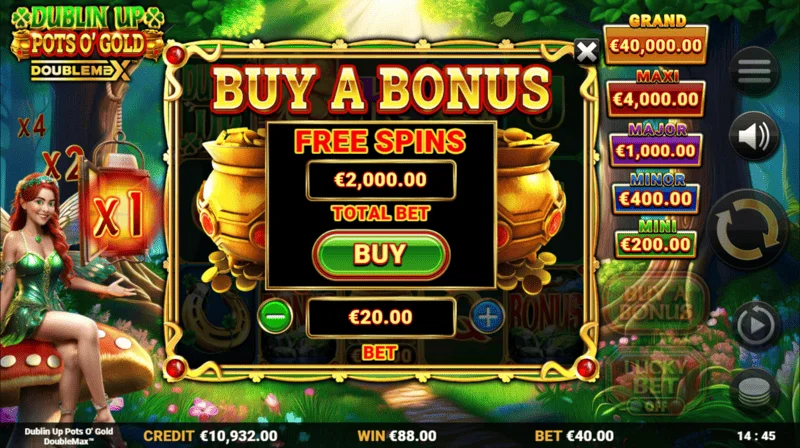 Dublin Up Pots O'Gold - buy feature screen