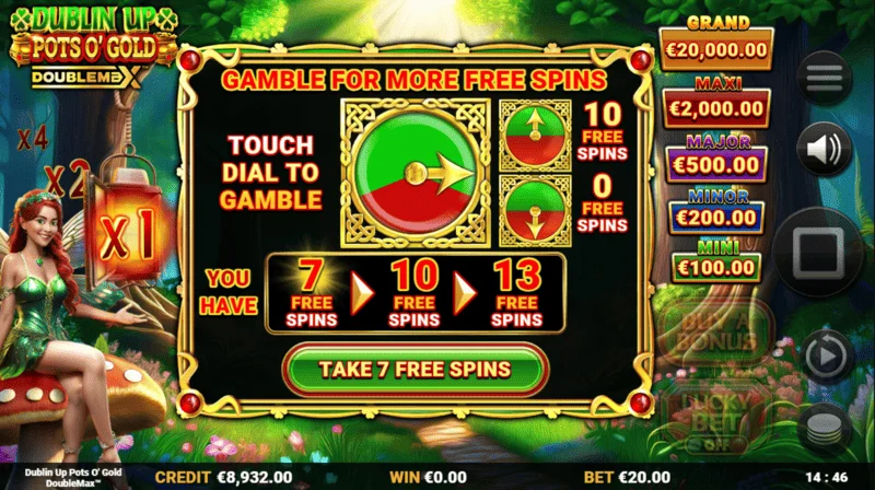 Dublin Up Pots O'Gold - chance for extra free spins